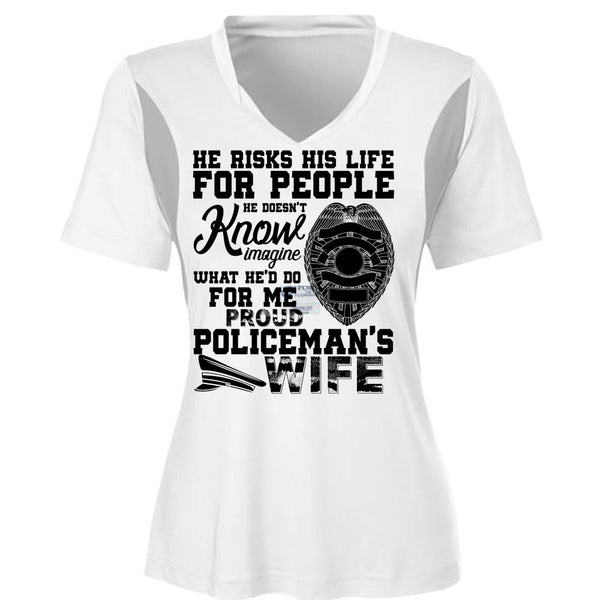 Proud Policeman's Wife T Shirt, I Love Police T Shirt, Awesome T-Shirts