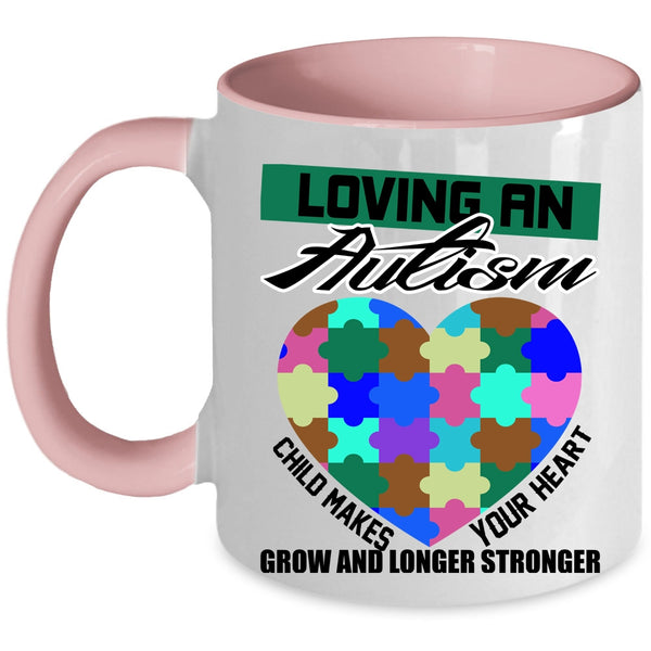 Child Makes Your Heart Coffee Mug, Loving An Autism Accent Mug