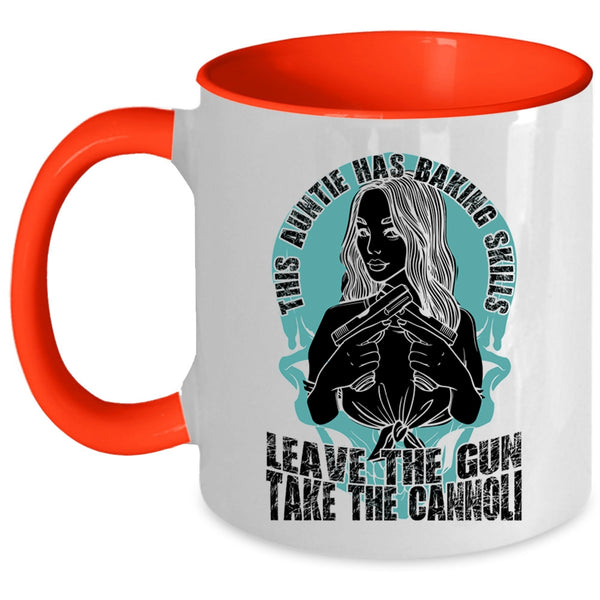 Funny Gift For Auntie Coffee Mug, This Auntie Has Baking Skills Accent Mug