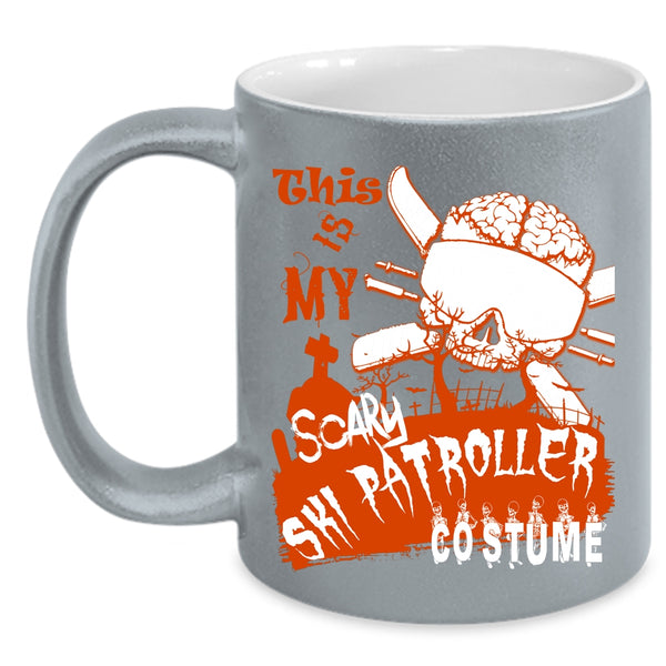 This is My Scary Ski Patroller Costume Coffee Mug, Halloween Coffee Cup