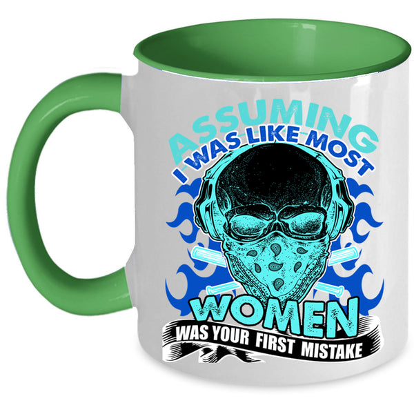 Awesome Mom Coffee Mug, I Was Like Most Women Accent Mug