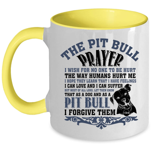 Awesome Pit Bull Coffee Mug, The Pit Bull Prayer Accent Mug