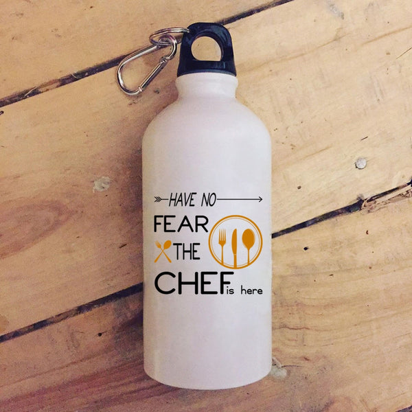Have No Fear The Chef Is Here 20 oz Stainless Steel Bottle,Funny Gift For Chef Outdoor Sports Water Bottle