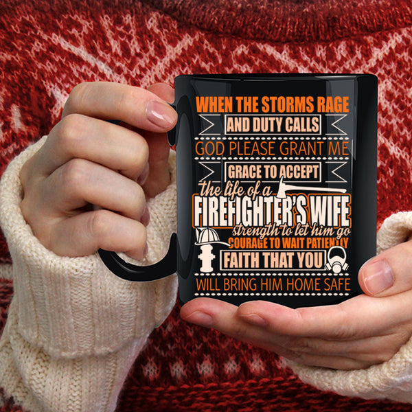 The Life Of A Firefighter's Wife Coffee Mug, Married Coffee Cup