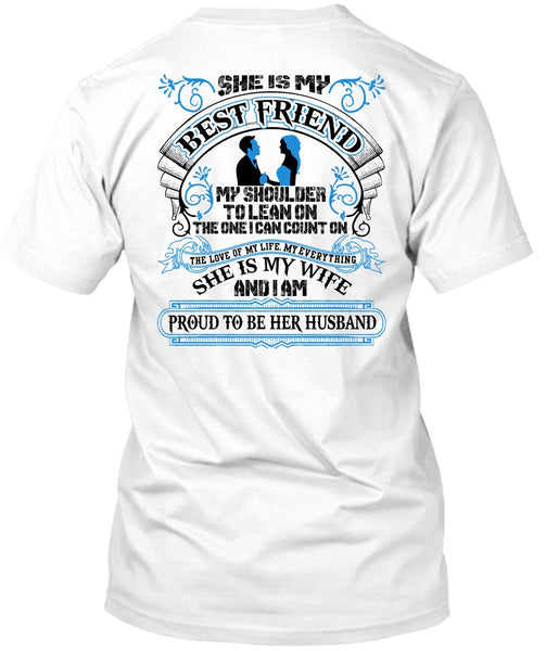 A black t-shirt with the shopify logo