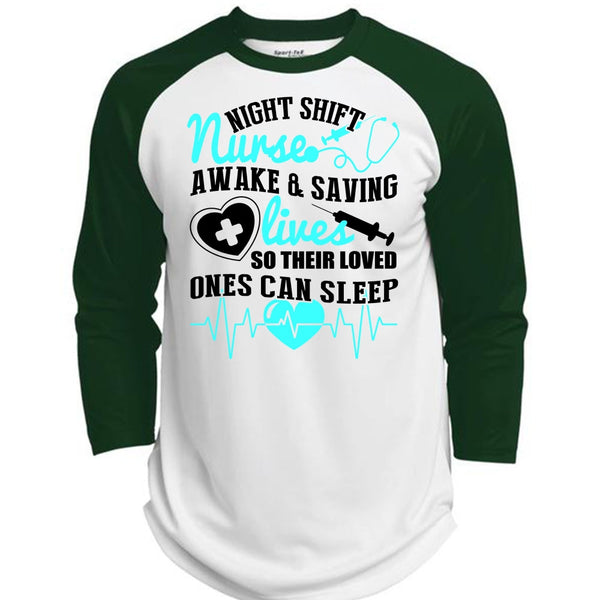 Night Shift Nurse T Shirt, I Love Nursing T Shirt, Awesome T-Shirts  (Polyester Game Baseball Jersey)