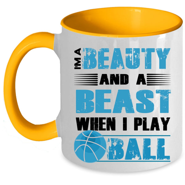 Cool Volleyball Coffee Mug, I Play Ball Accent Mug