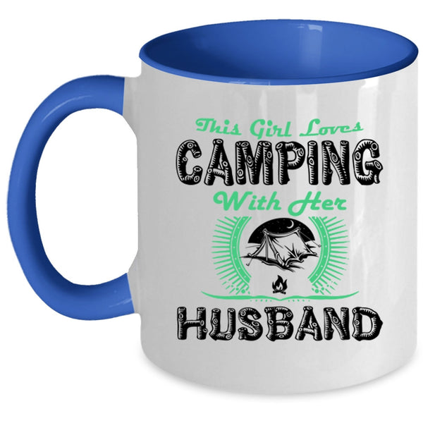 This Girl Loves Camping With Her Husband Cup, Marry Mug