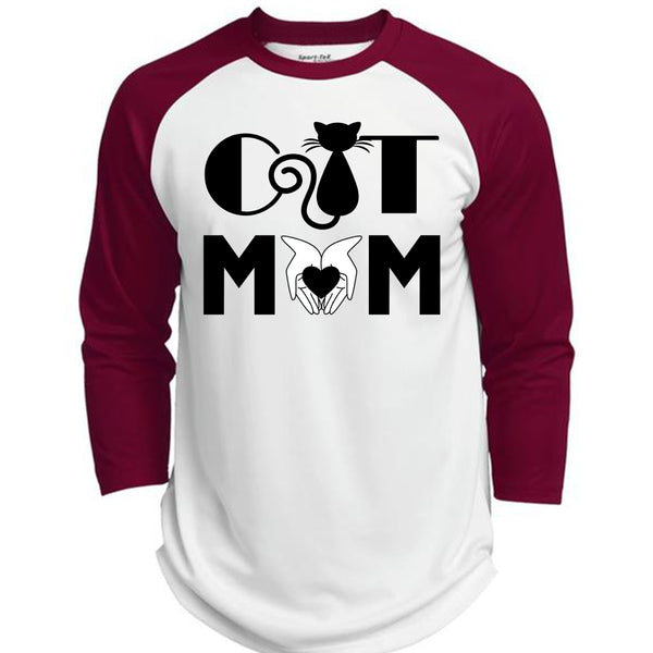 Cat Mom T Shirt, Being A Mom T Shirt, Mother's Day T Shirt  (Polyester Game Baseball Jersey)