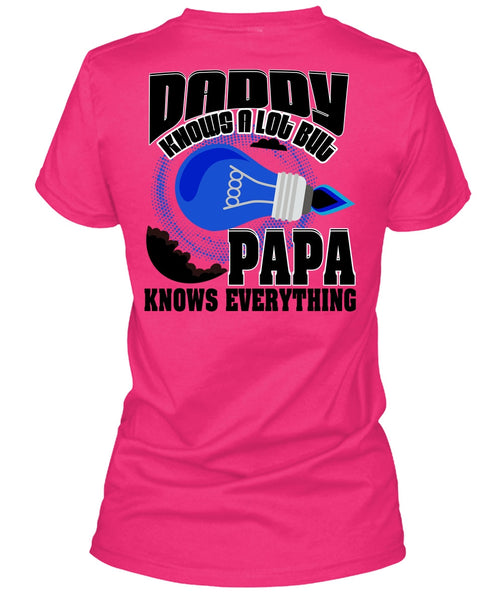 Daddy Knows A Lot T Shirt, I Love Papa T Shirt