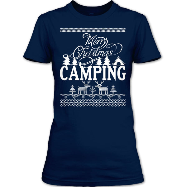 Merry Christmas Camping T Shirt, Coolest Camper T Shirt