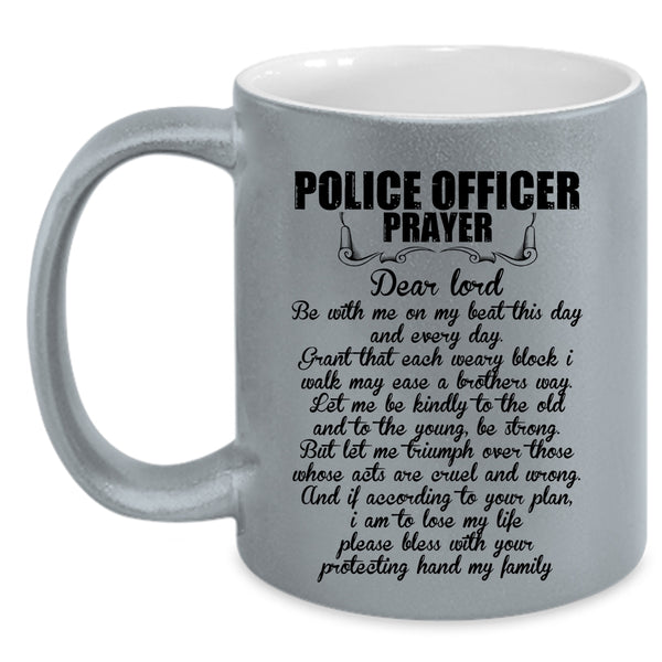 Best Gift For Police Officer Coffee Mug, Police Officer Prayer Accent Mug