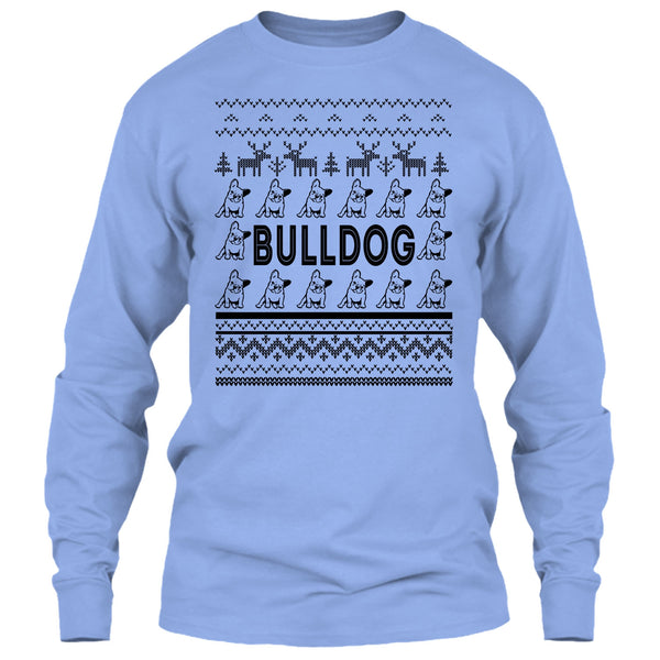 Bulldog T Shirt, Dog Merry Christmas T Shirt