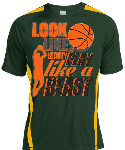 Look Like A Beauty Play Like A Beast T Shirt, Being A Basketball Mom T Shirt, Cool Shirt