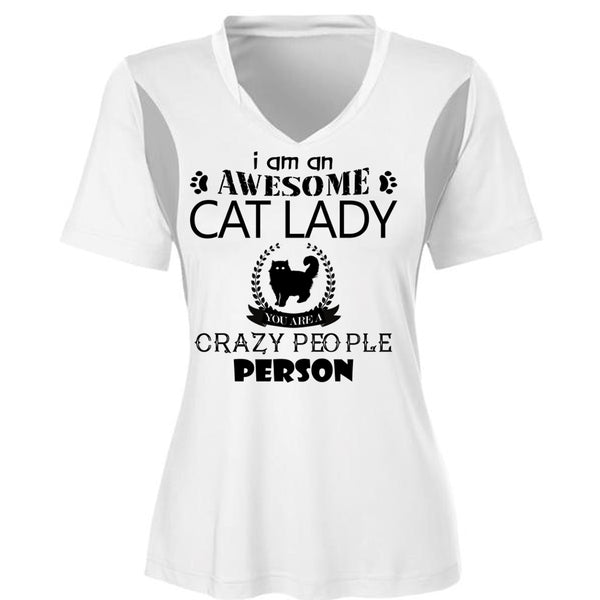I Am An Awesome Cat Lady Crazy People Person T Shirt, I Love Cat T Shirt