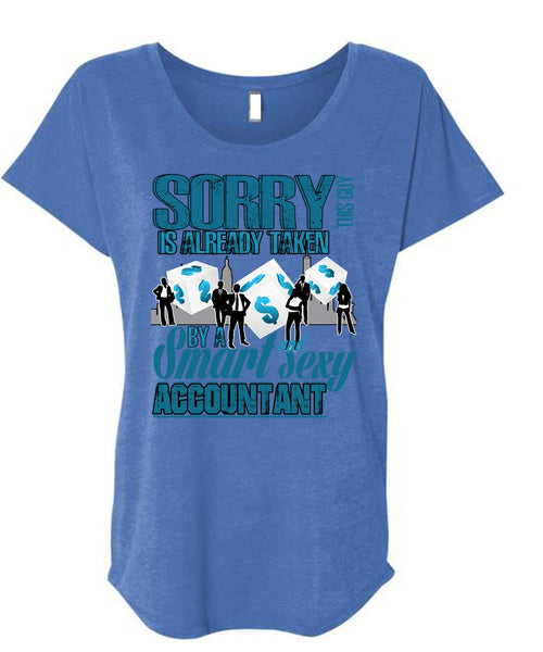 Smart Accountant T Shirt, Being An Accountant T Shirt, Cool Shirt (Ladies' Triblend Dolman Sleeve)