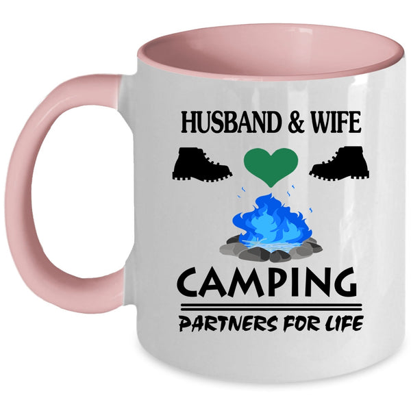 Camping Partners For Life Coffee Mug, Husband And Wife Accent Mug