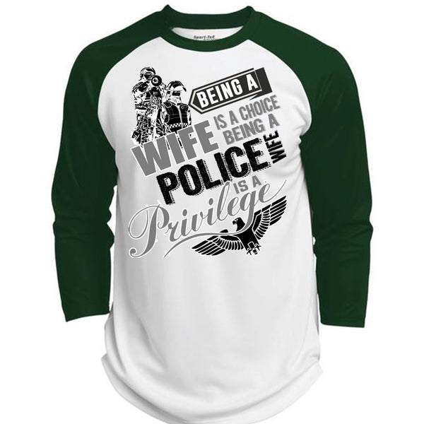 Being A Wife Is A Choice T Shirt, I Love Police T Shirt, Awesome T-Shirts  (Polyester Game Baseball Jersey)