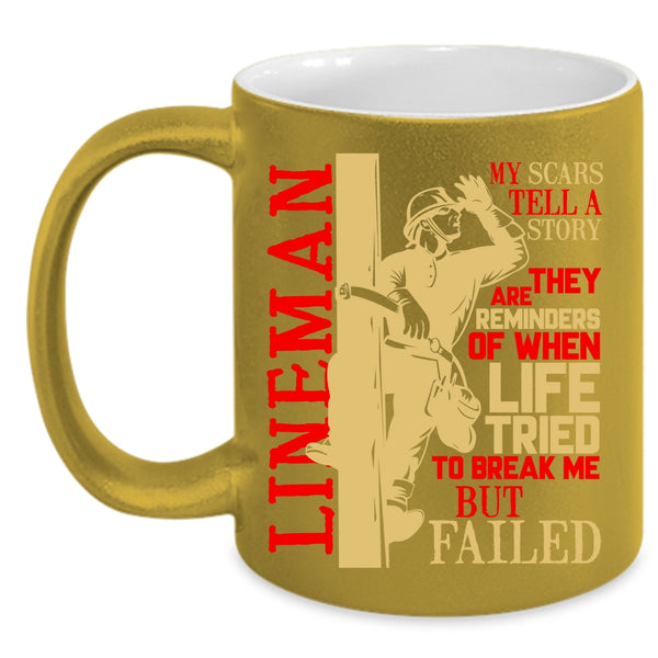 Lineman Coffee Mug, Awesome Gift For Lineman Coffee Cup