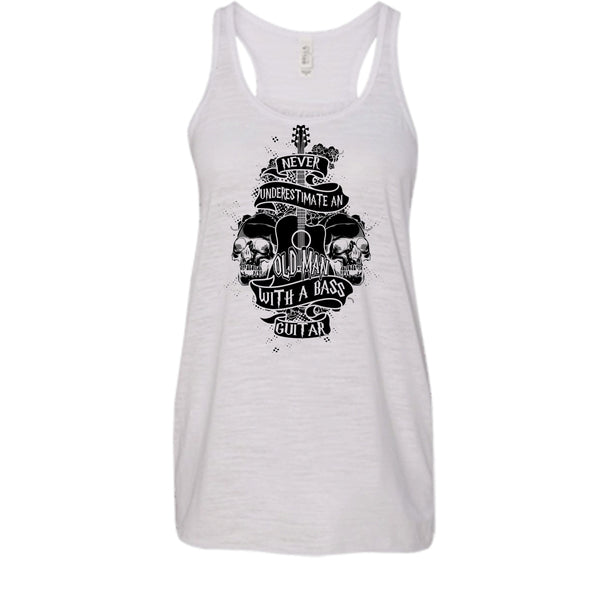 Never Underestimate T Shirt, Coolest Guitar Player Tank Top