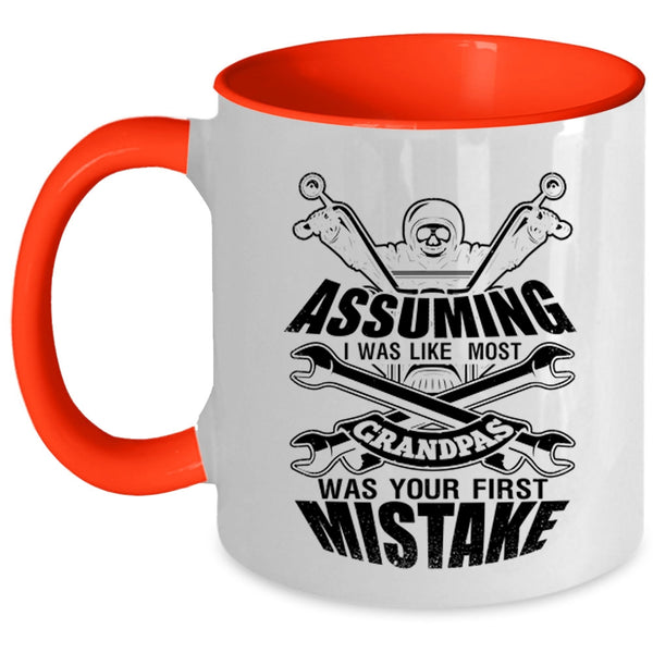 Cool Motorcycles Coffee Mug, I Was Like Most Grandpas Was Your First Mistake Accent Mug