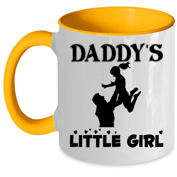Father And Daughter Coffee Mug, Daddy's Little Girl Accent Mug