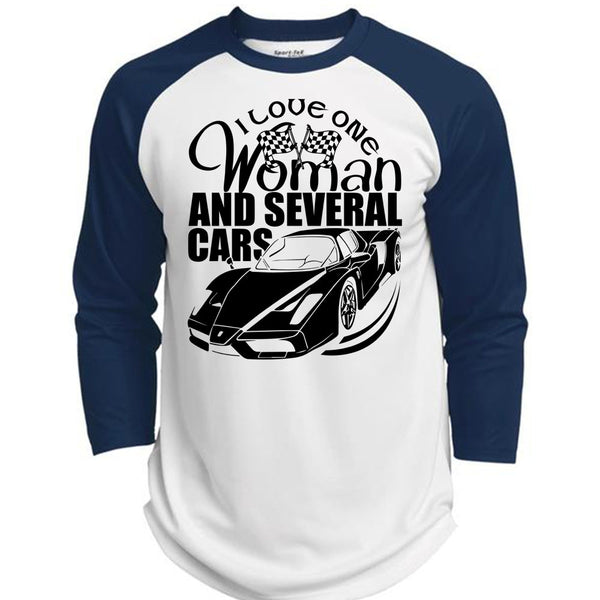 I Love One Woman And Several Cars T Shirt, I Love Car T Shirt, Awesome T-Shirts  (Polyester Game Baseball Jersey)