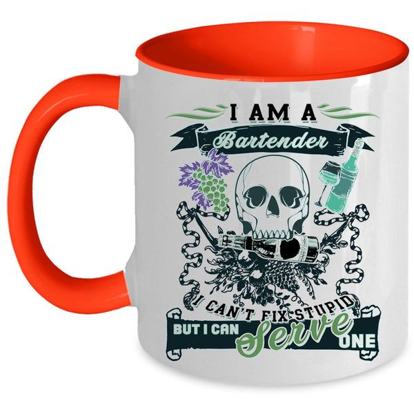 Cool Gift For Bartender Coffee Mug, I Am A Bartender Accent Mug