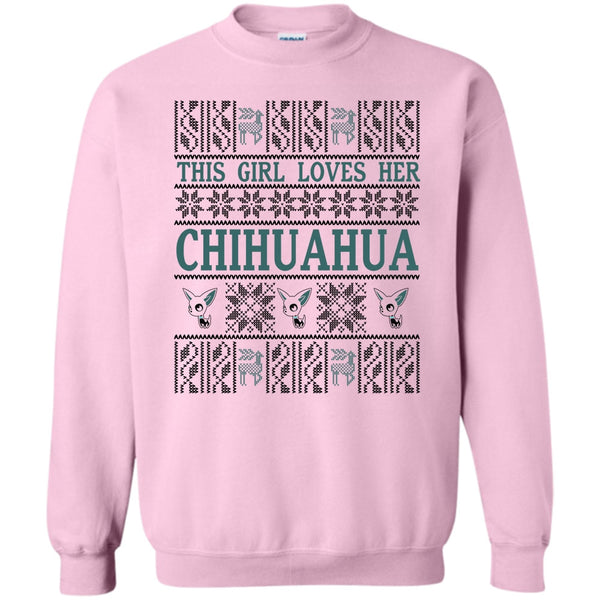 Coolest Merry Christmas T Shirt, This Girl Loves Her Chihuahua Sweatshirt