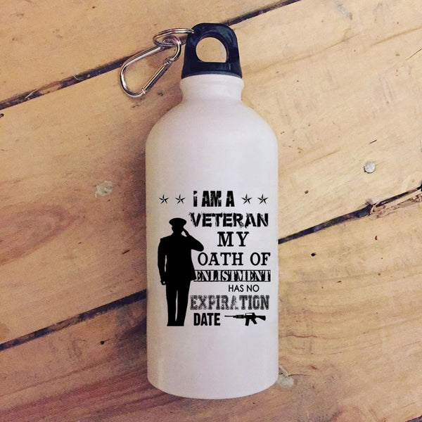 I Am A Veteran 20 oz Stainless Steel Bottle,Awesome Gift For Veteran Outdoor Sports Water Bottle