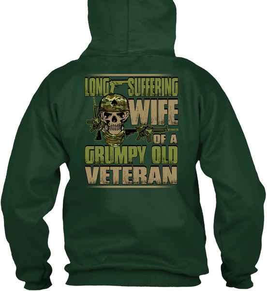 Long Suffering Wife T Shirt, Grumpy Old Veteran T Shirt