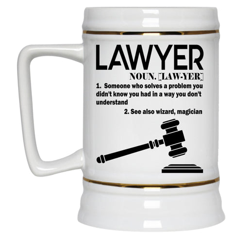 Best Gift For Lawyer Beer Stein 22oz, Lawyer Beer Mug