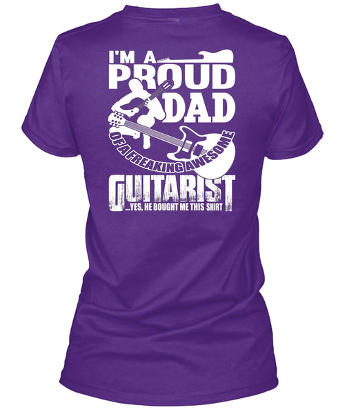 I'm A Proud Dad T Shirt, Awesome Guitarist T Shirt
