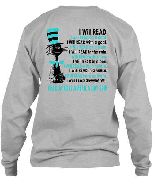 The Cat in the Hat T Shirt, I Will Read With A Mouse T Shirt, Read Across America Day 2018 T Shirt