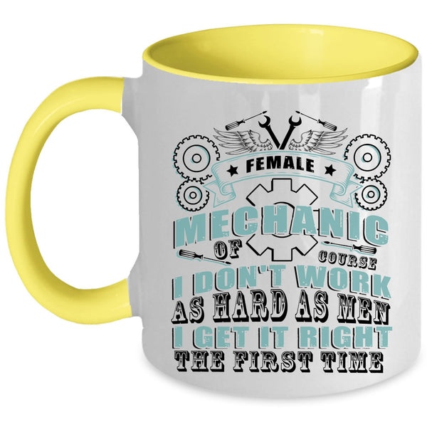 Cool Gift For My Mom Coffee Mug, Female Mechanic Accent Mug