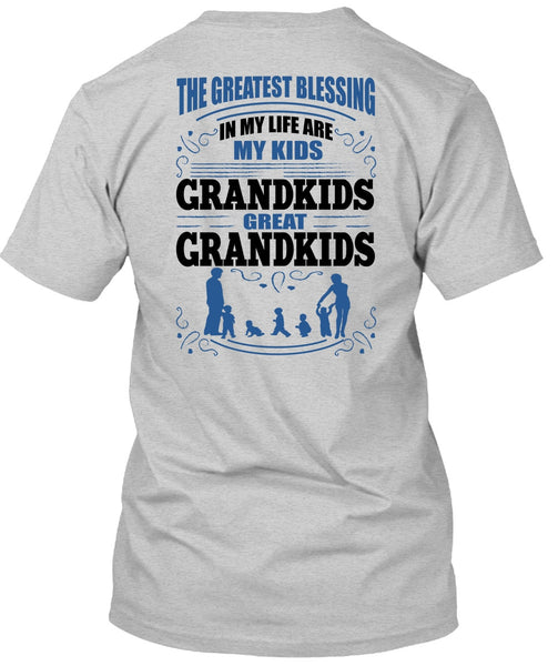 My Kids Grandkids Great Grandkids T Shirt, I Love Grandson T Shirt