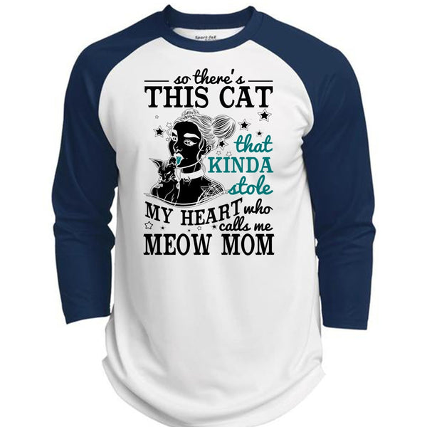 Calls Me Meow Mom T Shirt, I Love Mom T Shirt, Awesome T-Shirts  (Polyester Game Baseball Jersey)