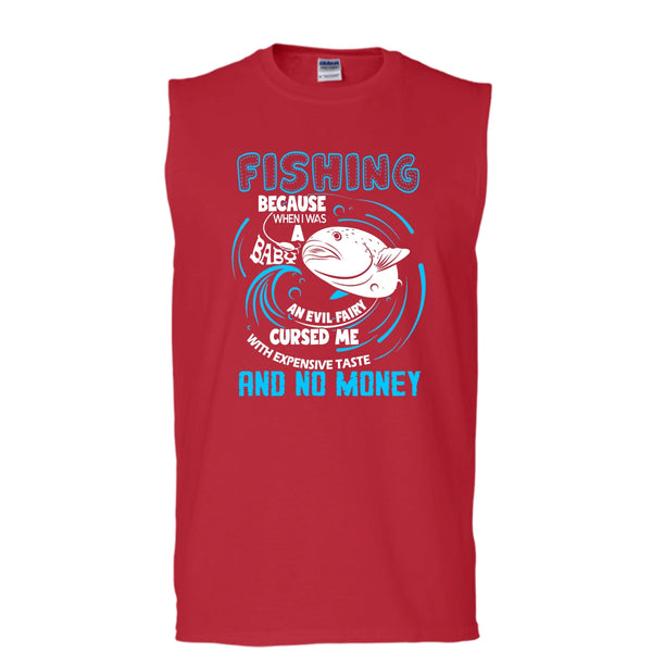 Fishing T Shirt, Coolest Fishing T Shirt, Cool T Shirt (Men's Cotton Sleeveless)
