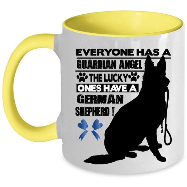 The Lucky Ones Have A German Shepherd Coffee Mug, Guardian Angel Accent Mug