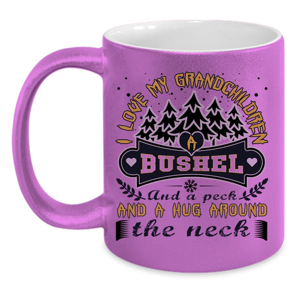 Christmas Gift For Dad Coffee Mug, I Love My Grandchildren Accent Mug