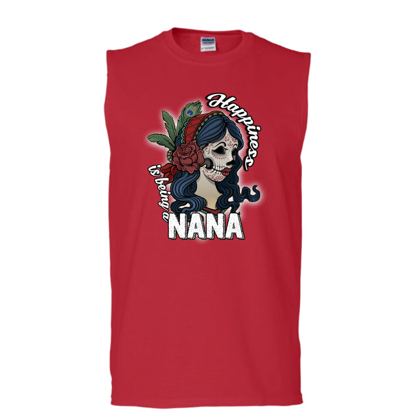 Happiness Is Being A Nana T Shirt, Coolest Nana Tank Top (Men's Cotton Sleeveless)