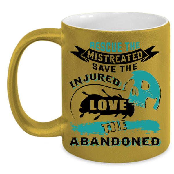 Cool Nurse Coffee Mug, Rescue The Mistreated Save The Injured Accent Mug
