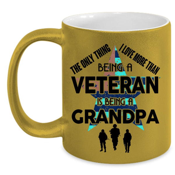 Being A Grandpa Coffee Mug, I Love Being A Veteran Accent Mug