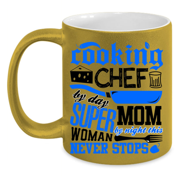 Chef By Day Mom By Night Coffee Mug, Cooking Accent Mug