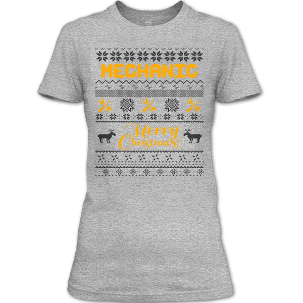 Mechanic Merry Christmas T Shirt, Gift For Merry Christmas T Shirt