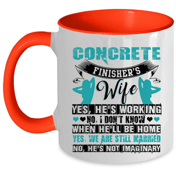 I Love My Wife Coffee Mug, Concrete Finisher's Wife Accent Mug