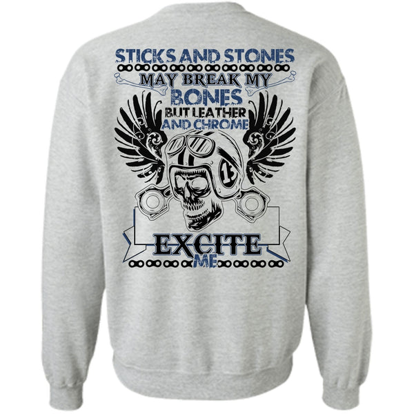 I Love Biker T Shirt, Sticks And Stones Sweatshirt