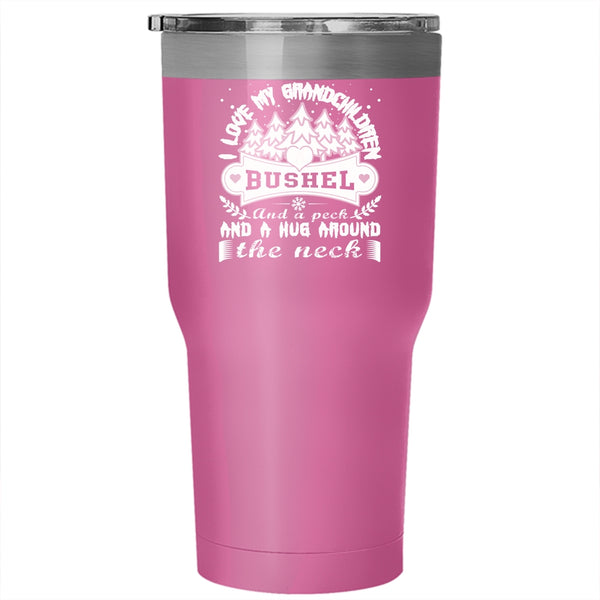 I Love My Grandchildren Tumbler 30 oz Stainless Steel, Christmas Gift For Dad Travel Mug