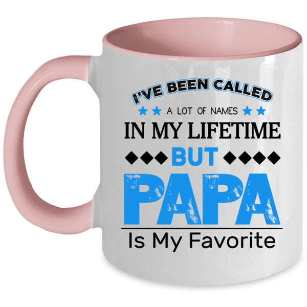 Cool Papa Coffee Mug, Papa Is My Favorite Name Accent Mug