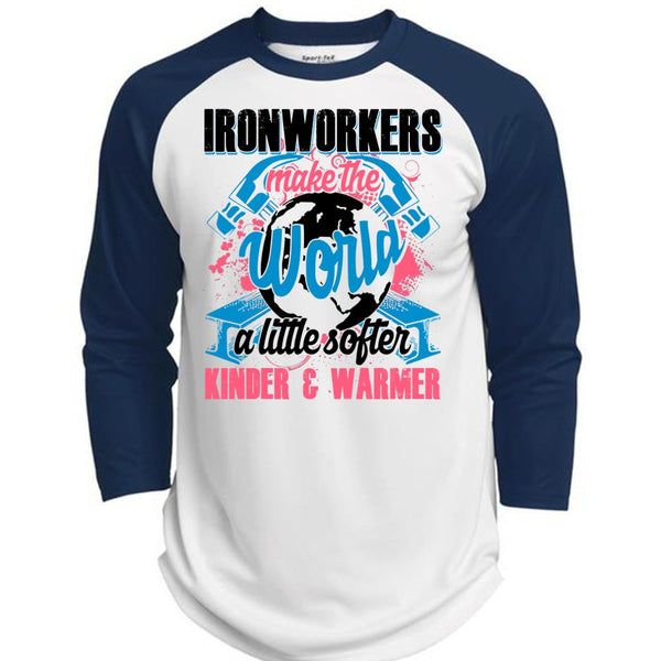 Ironworkers Make The World T Shirt, I Love Ironworker T Shirt, Awesome T-Shirts  (Polyester Game Baseball Jersey)